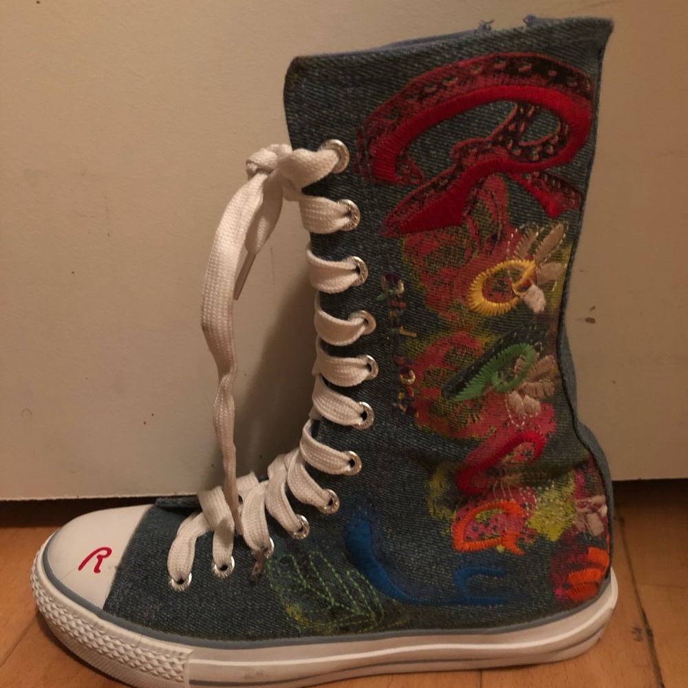 Replay & Sons Embroidered Denim Low Boot - NWOT